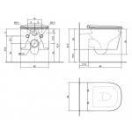 Antonio Lupi Komodo Miska 54x36 z deską wolnoopadającą biała KOMODO1