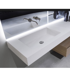 Antonio Lupi Nido Umywalka Zintegrowana z Blatem 54x120 cm satynowa BCS54/NIDO