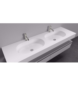 Antonio Lupi Nuvola Umywalka Zintegrowana z Blatem 54x120 cm satynowa BCS54/NUVOLA