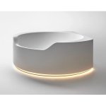 Antonio Lupi Ofuro Wanna wolnostojąca lub narożna 167,5x167,5 cm z podświetleniem LED Biały OFURO1