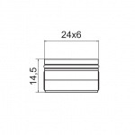 Antonio Lupi Perlator prostokątny 24x6 mm BK001