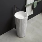 Antonio Lupi Plisse Umywalka wolnostojąca Ø 47 cm Biały PLISSE