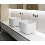 Antonio Lupi Poggio Umywalka Stawiana na blacie 46x40 cm biała POGGIO