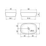  Antonio Lupi SENSOC Umywalka stawiana na blat 40x60 cm SENSOCFUME