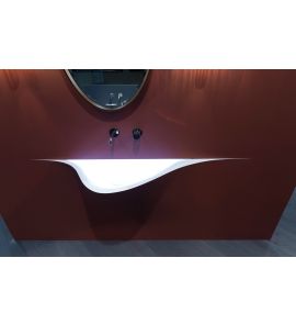 Antonio Lupi Silenziol Umywalka Ścienna z podświetleniem LED 47x177 cm biała SILENZIOL