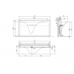 Antonio Lupi Silenziol Umywalka Ścienna z podświetleniem LED 47x177 cm biała SILENZIOL