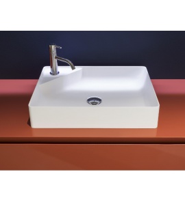 Antonio Lupi Simplo Umywalka Stawiana na blacie 42x42 cm biała SIMPLO42