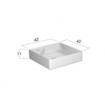 Antonio Lupi Simplo Umywalka Stawiana na blacie 42x42 cm biała SIMPLO42