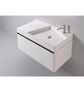 Antonio Lupi Simplo Umywalka Stawiana na blacie 108x47 cm biała SIMPLO108