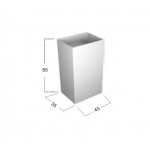 Antonio Lupi Fusto Umywalka wolnostojąca 45x35 cm biała FUSTO