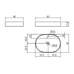 Antonio Lupi Simplo Umywalka Stawiana na blacie 45x63 cm Biały SIMPLOVALE