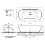 Antonio Lupi Sled Wanna wolnostojąca 180x85 cm Biały SLED