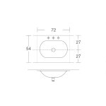 Antonio Lupi Soap Umywalka wpuszczana w blat 54x72 cm Biały SOAP72