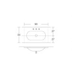 Antonio Lupi Soap Umywalka wpuszczana w blat 54x90 cm Biały SOAP90