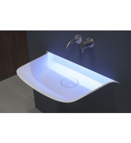 Antonio Lupi Soffiol Umywalka Ścienna z podświetleniem LED 50,6x86 cm biała SOFFIOL