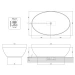 Antonio Lupi Solidea Wanna wolnostojąca 210x130 cm Marmo Carrara SOLIDEA210