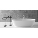 Antonio Lupi Stolik Łazienkowy z Relingiem 65/75 cm Biały Mat GINO1