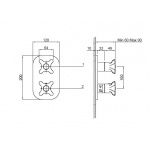 Antonio Lupi Timbro Bateria natryskowa podtynkowa termostatyczna Chrom TB602