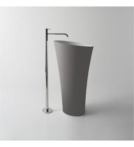     Antonio Lupi Tuba Umywalka wolnostojąca Ø 50,4 cm Grigio Smog TUBAMOODGRIGIOSMOG