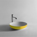     Antonio Lupi Verso Umywalka stawiana na blat ∅50 cm Mostarda VERSOMOSTARDA