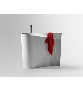 Antonio Lupi Wave Umywalka wolnostojąca 45x103x85 cm Marmo Acquabianca WAVE2