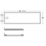 Antonio Lupi Zeromatt Brodzik prostokątny 90x90-160 cm biały ZEROMATT9090