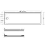 Antonio Lupi Zeromatt Brodzik prostokątny 80x80-160 cm biały ZEROMATT8080