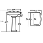 Aqualine Antik Postument biały połysk AK103