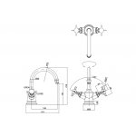      Arcade Bateria umywalkowa z dwoma pokrętłami Chrom ARC 2014 CHR