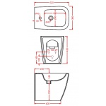 Artceram A16 Bidet Stojący biały 36x52 cm ASB00201;00