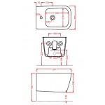 Artceram A16 Bidet Wiszący biały 36x52 cm ASB00101;00