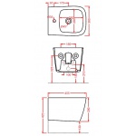 Artceram A16 Mini Bidet Wiszący biały 36x45 cm ASB00301;00