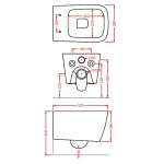 Artceram A16 WC Wiszący biały 36x52 cm ASV00101;00