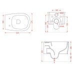      Artceram Atelier Miska WC wisząca biała 37x52 cm z deską wolnoopadajacą ATV00101;00+AZA00101;71