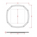 Artceram Civitas Lustro 90x90 cm CIA011