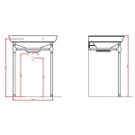Artceram Civitas Stelaż Umywalkowy Chrom CIA00171