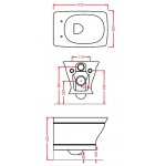 Artceram Civitas WC Wiszący biały 36x54 cm CIV00101;00