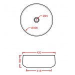 Artceram Cognac Umywalka stawiana na blat Ø42 cm Biała COL00101;00