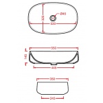 Artceram Cognac Umywalka stawiana na blat 55x35 cm Biała COL00301;00