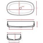 Artceram Cognac Umywalka stawiana na blat 68x35 cm Biała COL00501;00