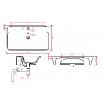 Artceram Cow Umywalka stawiana na blat/ścienna 80x45 cm Biała CWL00301;00