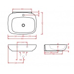 Artceram Dial Umywalka stawiana na blat/ścienna 60x47 cm Biała DL51 / DAL00101;00