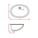 Artceram Diana Umywalka Podblatowa 58x41cm Biały L01 / DIL00101;00