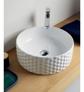 Artceram Esagono Umywalka stawiana na blat Ø40 cm Biała OSL01301;00