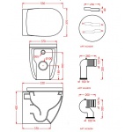 Artceram File 2.0 WC Stojący biały 36x52 cm FLV00501;30