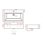 Artceram Fuori Box 80 Umywalka stawiana na blat/ścienna 80x47 cm Biała L290 / TFL02601;00