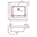 Artceram Gap Umywalka Wpuszczana w Blat 51x51cm Biała L816 / GPL00501;00