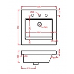 Artceram Gap Umywalka Wpuszczana w Blat 59x51 cm Biała GPL00601;00