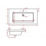 Artceram Gap Umywalka Wpuszczana w Blat 96x51cm Biała L3816 / GPL00401;00