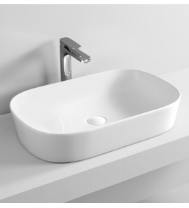 Artceram Ghost Umywalka stawiana na blat 65x42 cm Biała GHL00201;00